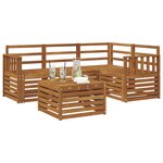 vidaXL Ensemble de canapés d'extérieur 5 pc Naturel Polyester
