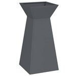vidaXL Jardinières en colonne   2 Pièces avec bol anthracite  35x35x73 cm en acier.