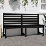 vidaXL Banc de jardin noir 157 5 cm bois massif de pin