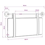 vidaXL Tête de lit suspendue Taupe Tissu