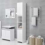 vidaXL Ensemble de meubles de bain 3 Pièces Blanc Bois d'ingénierie