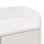 vidaXL Lit bibliothèque sans matelas blanc 140x200 cm bois pin massif