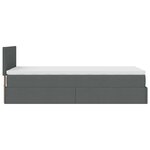 vidaXL Cadre de lit ottoman avec matelas gris foncé 90x190 cm tissu