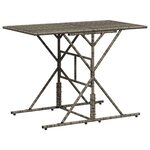 vidaXL Ensemble à manger de jardin et coussins 7 Pièces gris rotin