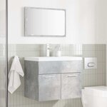 vidaXL Ensemble de meubles de salle de bain 2 Pièces gris béton