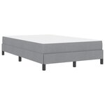 vidaXL Lit à ressorts avec matelas Gris clair 120 x 200 cm tissu