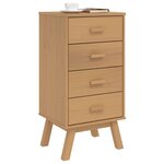 vidaXL Table de chevet OLDEN marron bois de pin solide