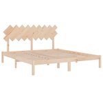 vidaXL Cadre de lit sans matelas 180x200 cm bois massif