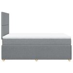 vidaXL Sommier à lattes de lit avec matelas Gris clair 120x200cm Tissu