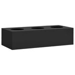 Armoire de bureau moderne avec jardinière 90 x 40 x 125 cm rangement sécurisé en acier anthracite 02_0055174