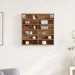 Vitrine en bois vieilli vidaXL 60x8 5x58 cm en bois d'ingénierie