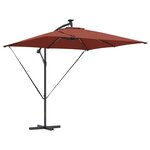 vidaXL Parasol banane à mât déporté Couleur terre cuite