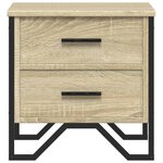 vidaXL Tables de chevet 2 Pièces chêne sonoma 40x41x40 cm bois ingénierie