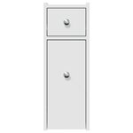 vidaXL Armoire de salle de bain étroite avec roulettes blanc