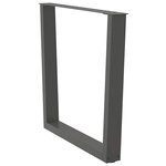 vidaXL Pieds de table à manger en forme de V  2 pièces  anthracite  80 x (72-73 3) cm  acier