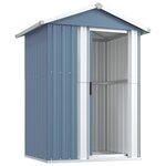 vidaXL Abri de jardin Gris 126x97 5x177 cm Acier galvanisé