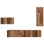 vidaXL Ensemble meuble TV 4 Pièces Bois ancien 30 5 x 30 x 90 cm