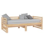 vidaXL Lit coulissant Bois de pin massif 2x(90x200) cm