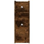 vidaXL Armoire de salle de bain étroite avec roulettes chêne fumé