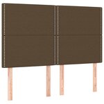 vidaXL Sommier à lattes de lit matelas et LED Marron foncé 140x190 cm