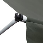 Store banne manuel rétractable 3L x 1 5l m inclinaison et hauteur réglable installation rapide métal alu polyester anti-UV gris