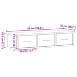 vidaXL Armoire murale chêne noir 88x26x18 5 cm bois d'ingénierie