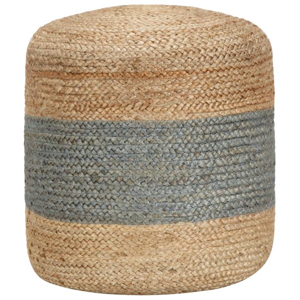 vidaXL Pouf fait à la main Vert olive 40 x 45 cm Jute