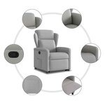 vidaXL Fauteuil inclinable gris nuage tissu