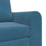 vidaXL Canapé-Lit Bleu 98 x 71 x 83 cm Velours