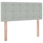 vidaXL Lit de Rangement avec matelas Gris clair 120 x 200 cm Velours