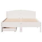 vidaXL Cadre de lit sans matelas blanc 160x200 cm bois de pin massif