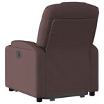 vidaXL Fauteuil inclinable marron foncé tissu