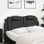 vidaXL Coussin de tête de lit Viana noir 120 cm similicuir