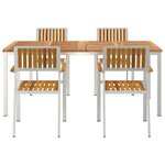 vidaXL Ensemble de salle à manger pour jardin 5 Pièces