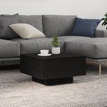 vidaXL Table Basse Chêne noir 55 x 55 x 31 cm Bois d'ingénierie