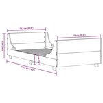 vidaXL Cadre de lit sans matelas blanc 75x190 cm bois de pin massif