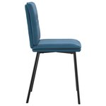 vidaXL Chaises à manger lot de 2 Bleu Velours