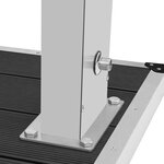 vidaXL Douche d'extérieur avec receveur de douche WPC Acier inoxydable