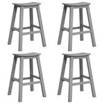 Tabourets de bar vidaXL 6 Pièces Gris clair HDPE