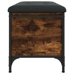 vidaXL Banc de rangement chêne fumé 82x42x45 cm Bois d'ingénierie
