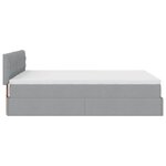 vidaXL Lit ottoman avec matelas gris clair 140x190 cm tissu