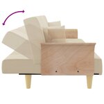 vidaXL Canapé-lit avec accoudoirs crème tissu
