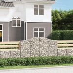 vidaXL Paniers à gabions arqués 4 Pièces 200x30x120/140 cm Fer galvanisé