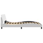 vidaXL Cadre de lit Dover blanc 137x190 cm similicuir