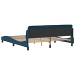 VidaXL Cadre de lit avec tête de lit Dover bleu 180x200cm velours