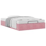 vidaXL Cadre de lit ottoman sans matelas rose 120x200 cm velours