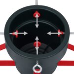 vidaXL Support de sapin de Noël Vert et rouge 46x46x19 cm