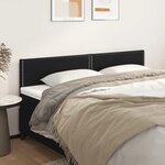 vidaXL Têtes de lit 2 Pièces Noir 100x5x78/88 cm Similicuir