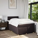 vidaXL Sommier à lattes de lit avec matelas Marron foncé 120x200 cm