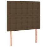 vidaXL Tête de lit à LED Marron foncé 80x5x118/128 cm Tissu